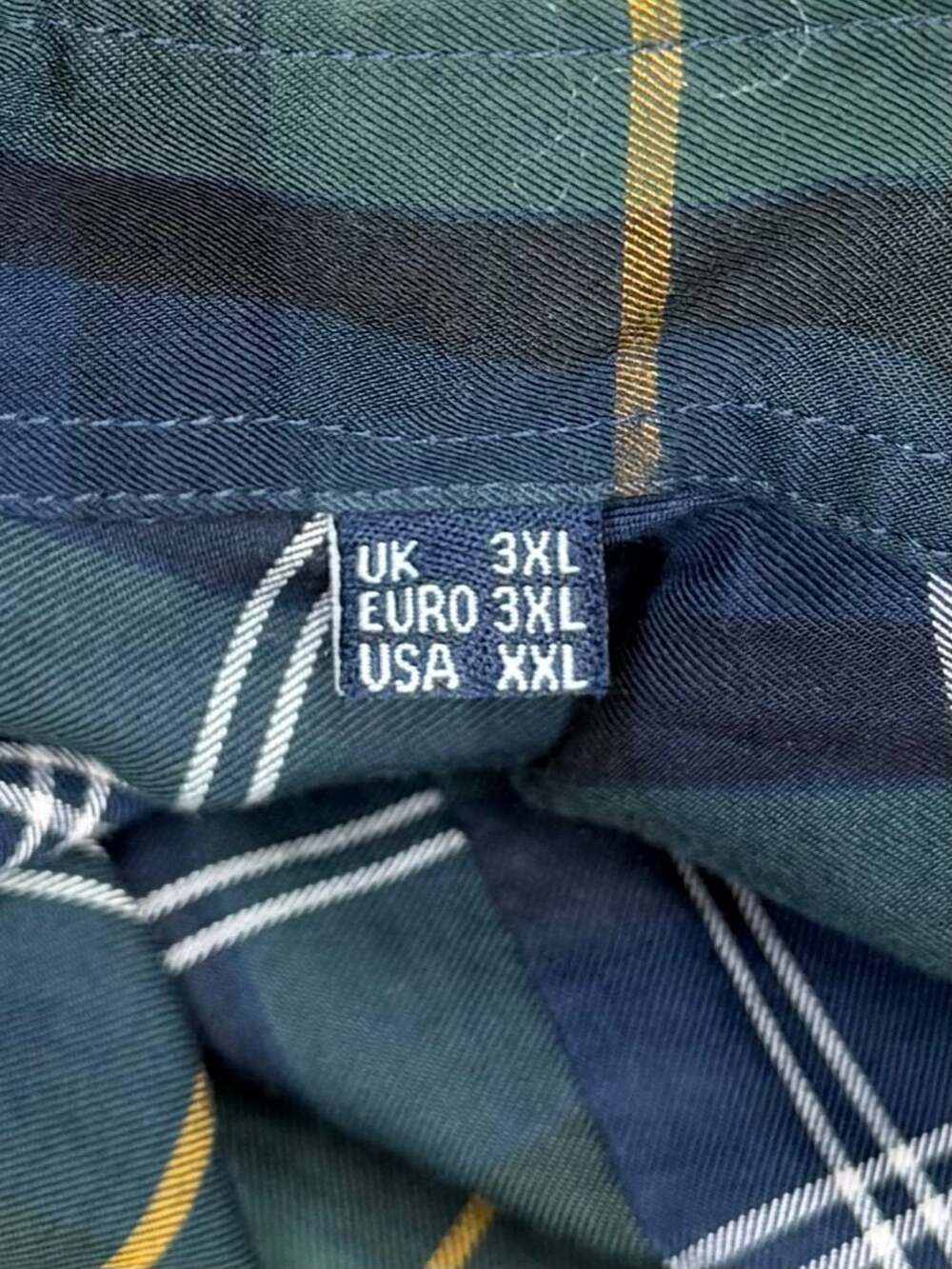 Barbour Dunoon Tailored Fit Tartan Plaid Button Down Shirt Size Xxl View 5